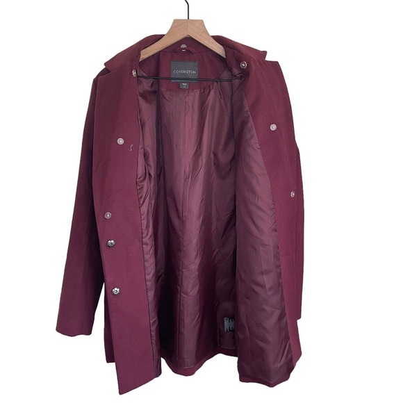 Covington Missy Fur Lapel Coat Half Button Closure Fig Women's Size Large NWT - Picture 3 of 11